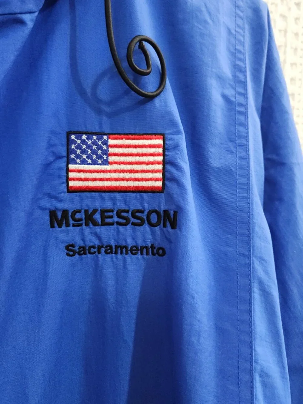 Vintage Vantage McKesson Sacramento Windbreaker Jacket XXL Blue Grunge